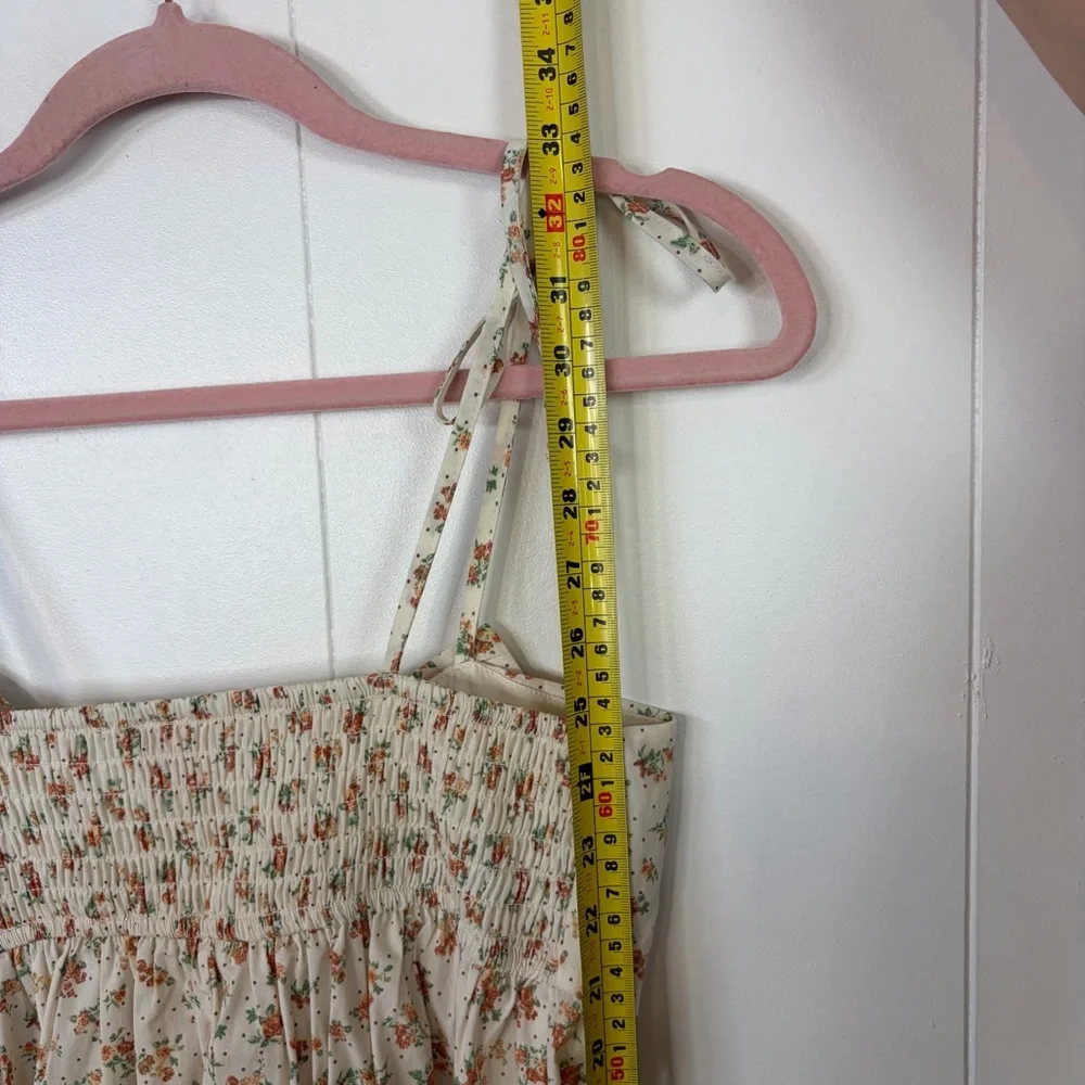 Evolutionary Floral Summer Mini Sundress Bow Dress Boho Cottagecore size medium - Picture 11 of 13
